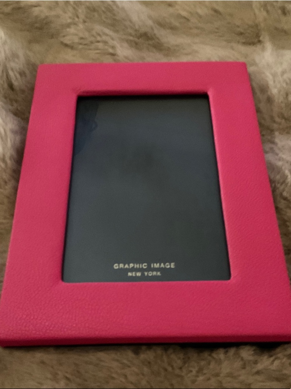 GRAPHIC IMAGE 4x6” leather pink goatskin frame